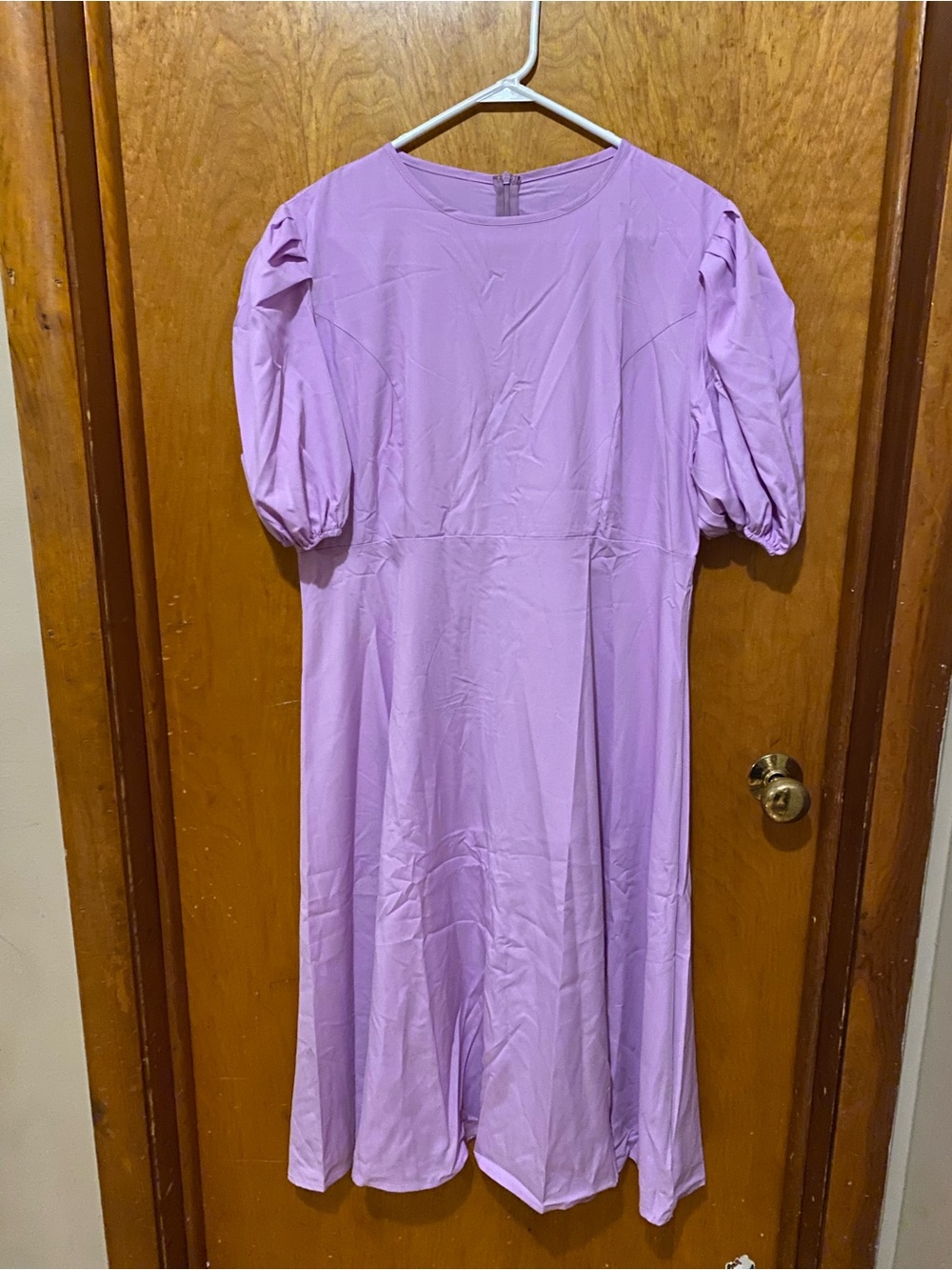 SHEIN Lavender Puff Sleeve Maxi Dress